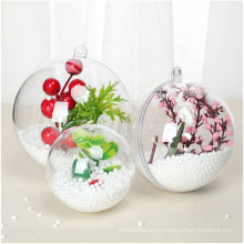 Hanging Clear Plastic Decorative Christmas Ornament Ball